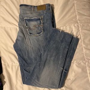 plus size silver jeans